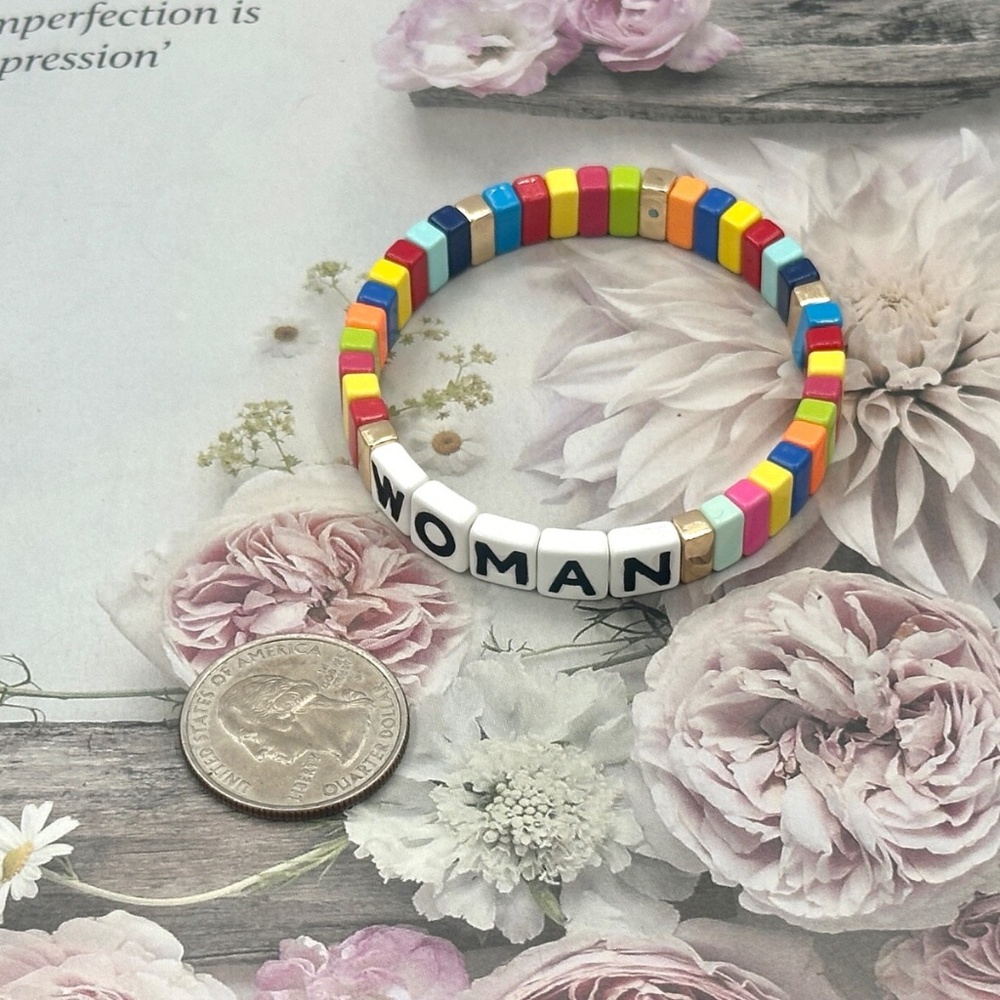 Roxanne Assoulin "Woman" Enamel Stretch Bracelet